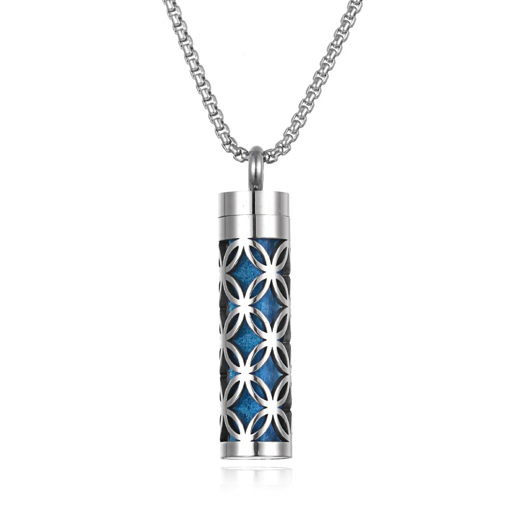 Chic Stainless Steel Aromatherapy Necklace - Essential Oil Diffuser Locket