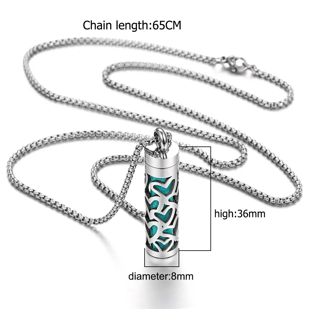 Chic Stainless Steel Aromatherapy Necklace - Essential Oil Diffuser Locket