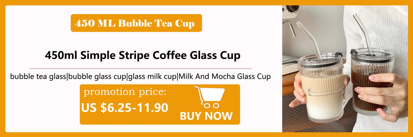 Eco-Friendly 1000ML Glass Water Bottle with Straw