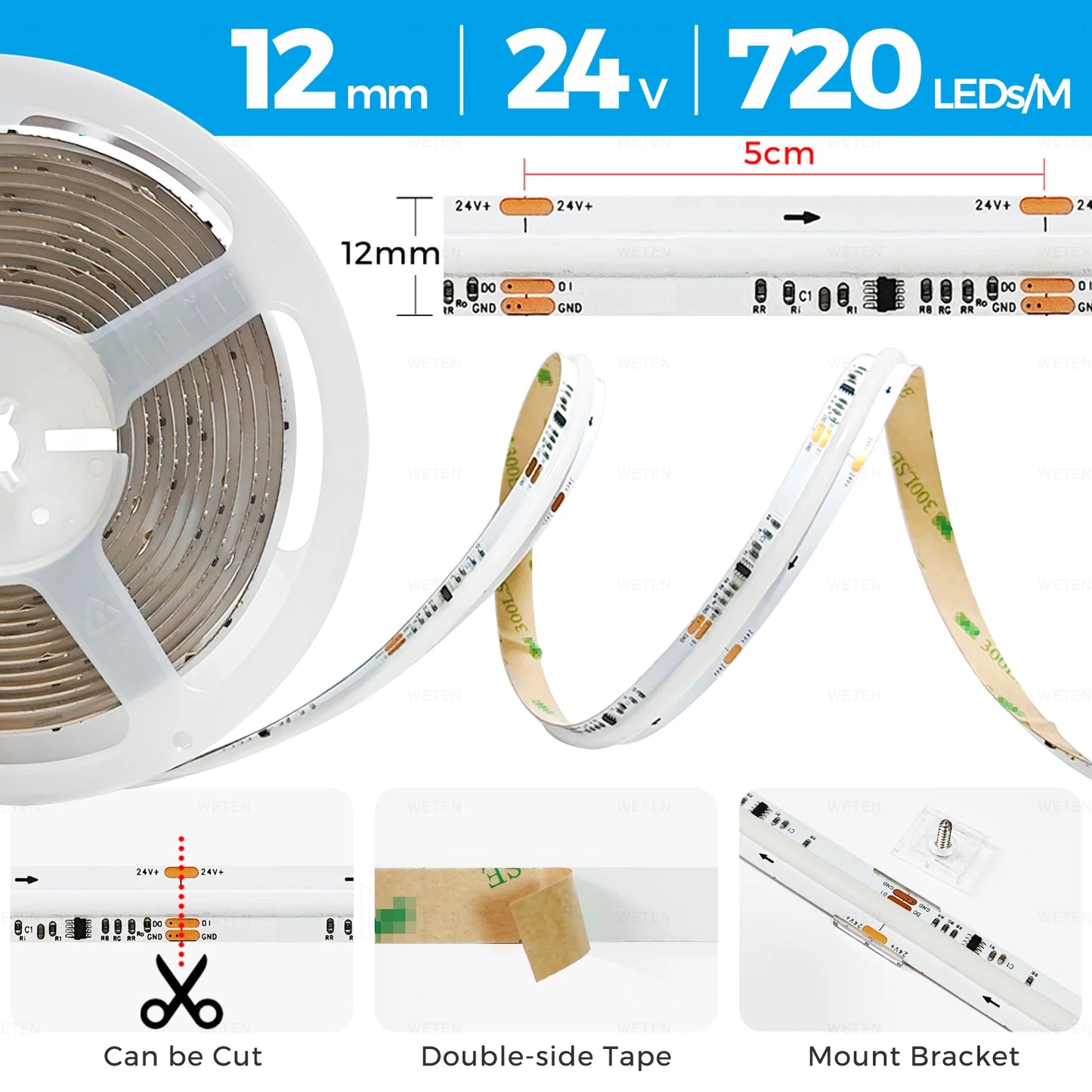 Vibrant Tuya Smart RGBIC LED Strip - Alexa & Google Home Compatible