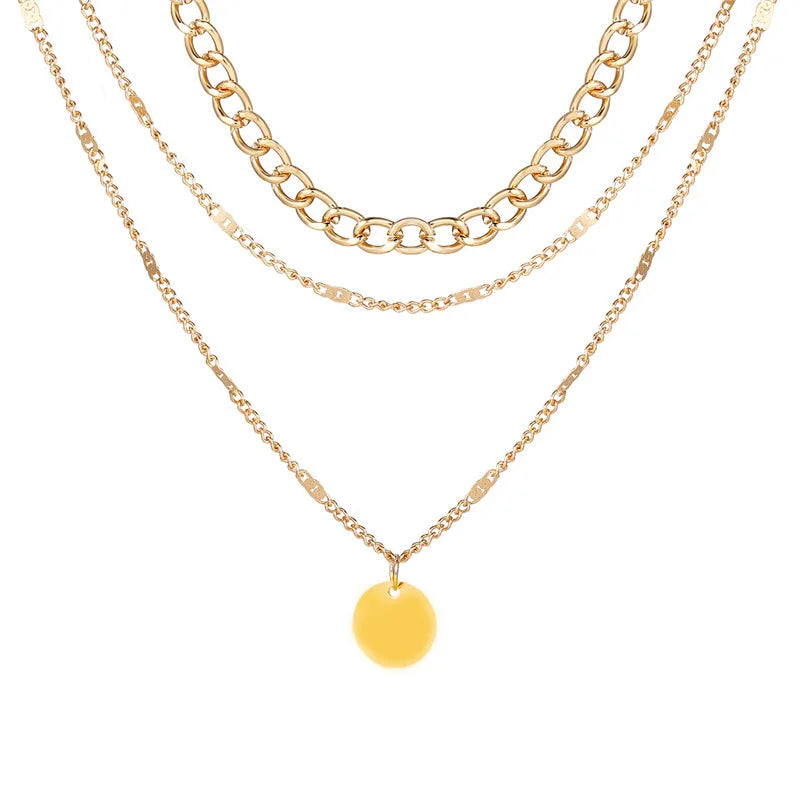 Chic Vintage Layered Necklace - Women's Fashion Pendant 2022 | Aesthetic Jewelry Gift