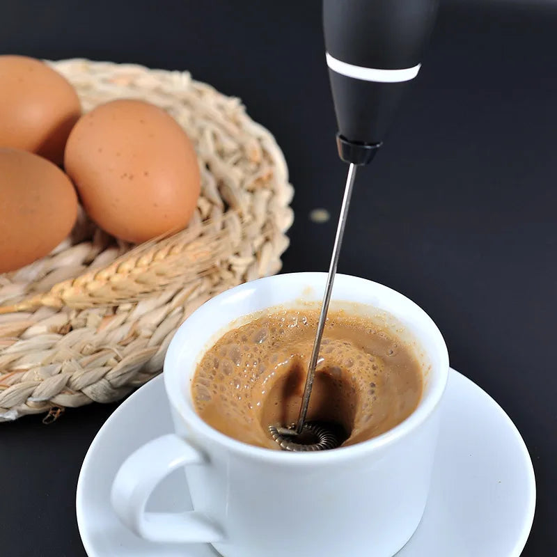 USB Rechargeable Handheld Milk Frother - High-Speed Coffee & Cappuccino Whisk Mixer