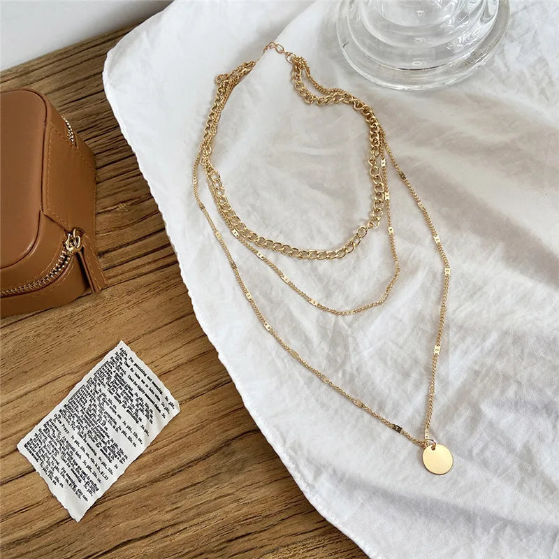 Chic Vintage Layered Necklace - Women's Fashion Pendant 2022 | Aesthetic Jewelry Gift