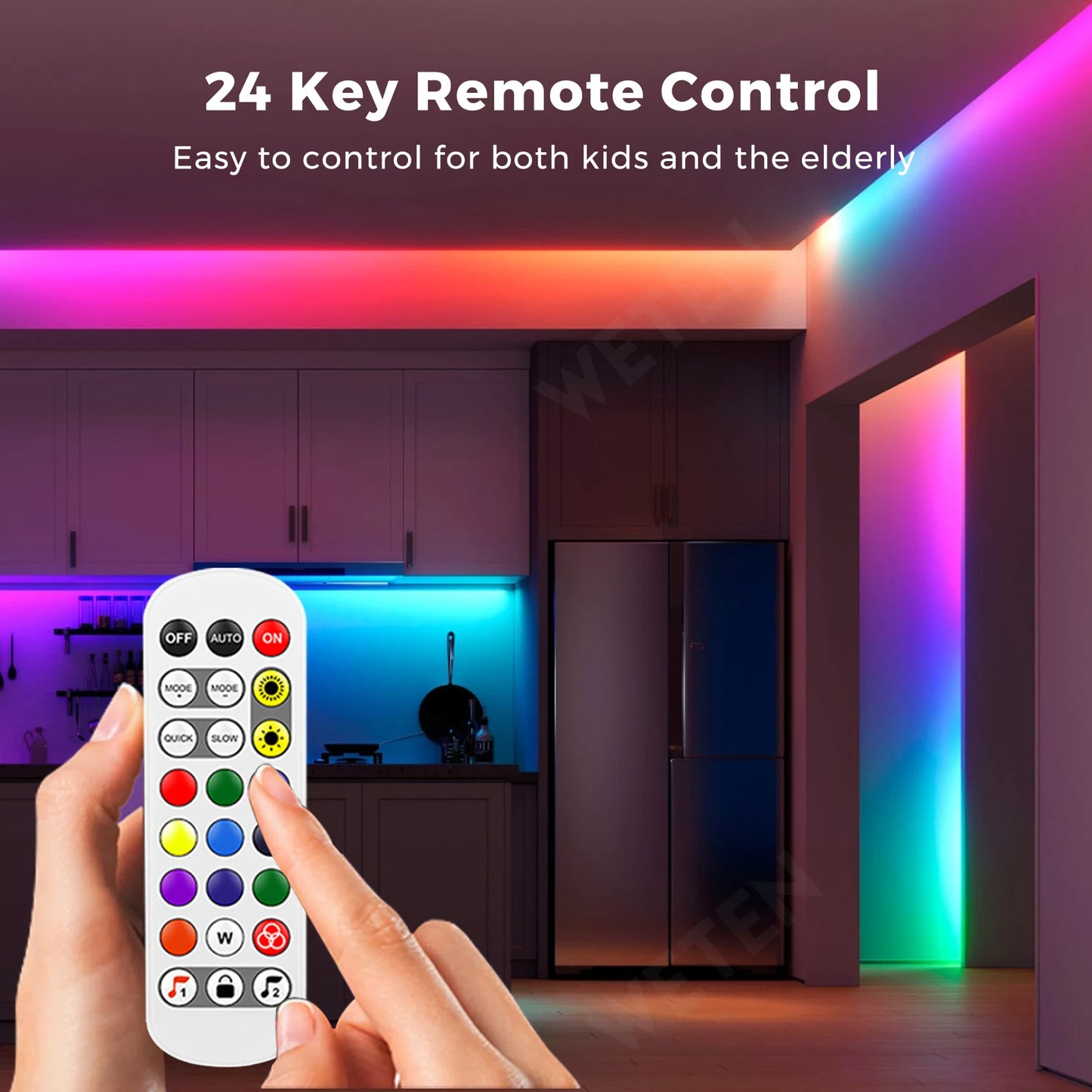 Vibrant Tuya Smart RGBIC LED Strip - Alexa & Google Home Compatible