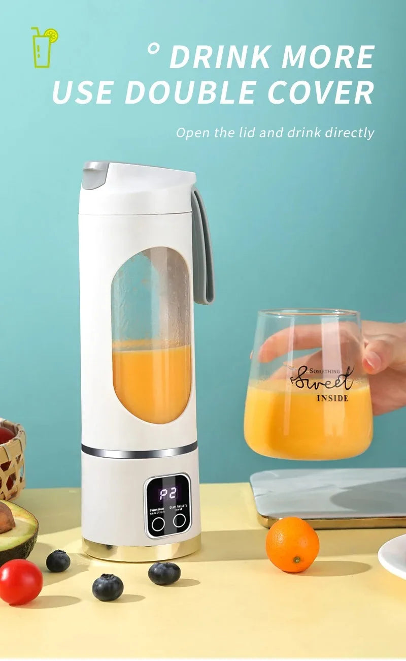 Compact Electric Juicer & Smoothie Blender - Portable, Multifunctional Fruit Mixer