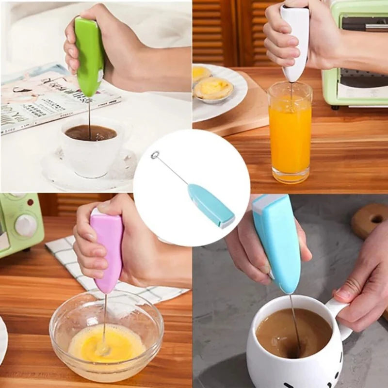 Compact Milk Frother, Egg Whisk & Mini Blender