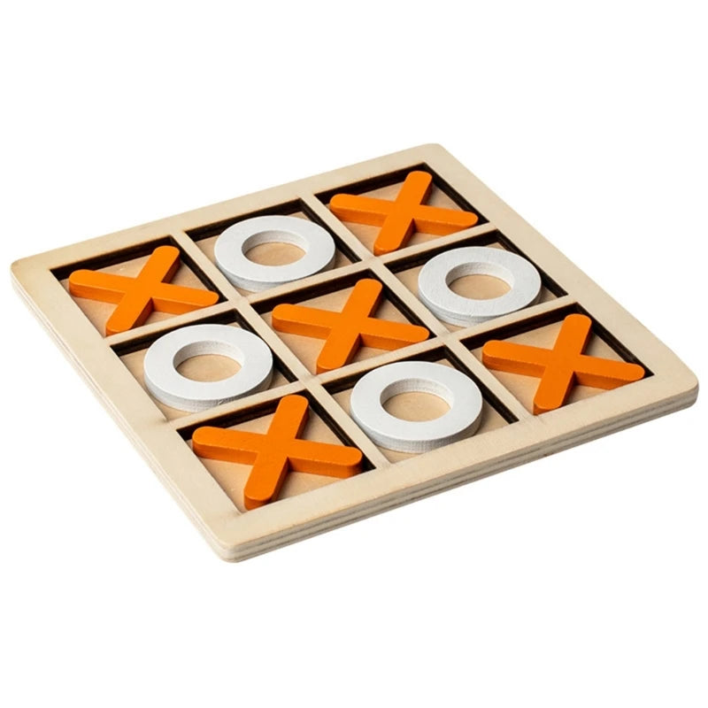 Wooden Noughts & Crosses: Fun Parent-Child Board Game & Educational Toy