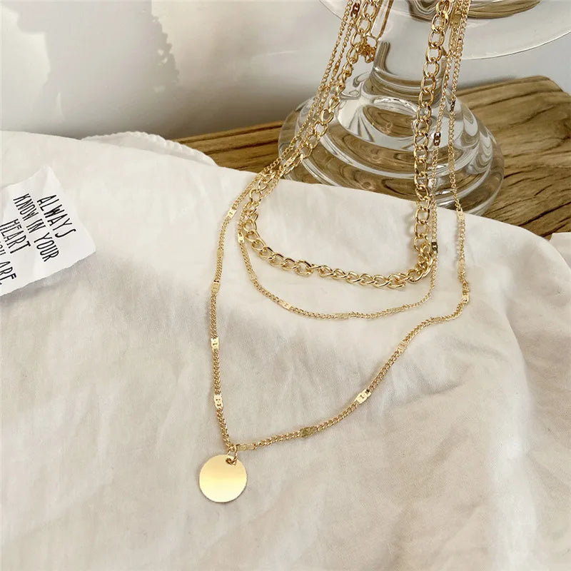 Chic Vintage Layered Necklace - Women's Fashion Pendant 2022 | Aesthetic Jewelry Gift