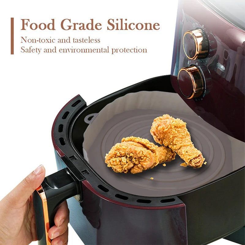 Eco-Friendly 3-Piece Silicone Air Fryer Tray Set