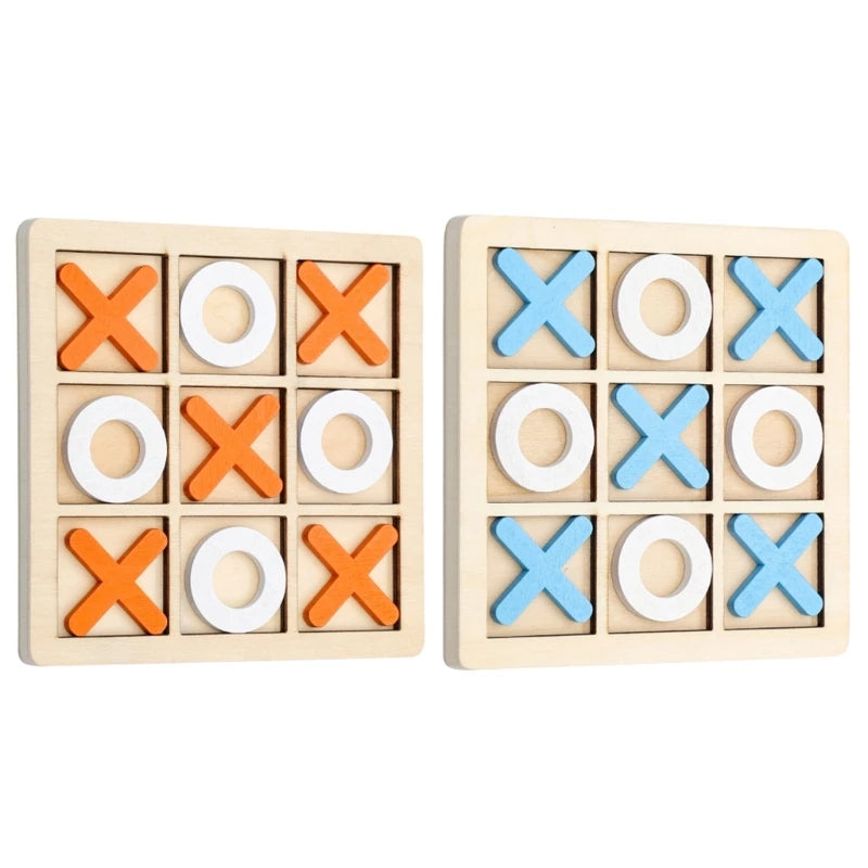 Wooden Noughts & Crosses: Fun Parent-Child Board Game & Educational Toy