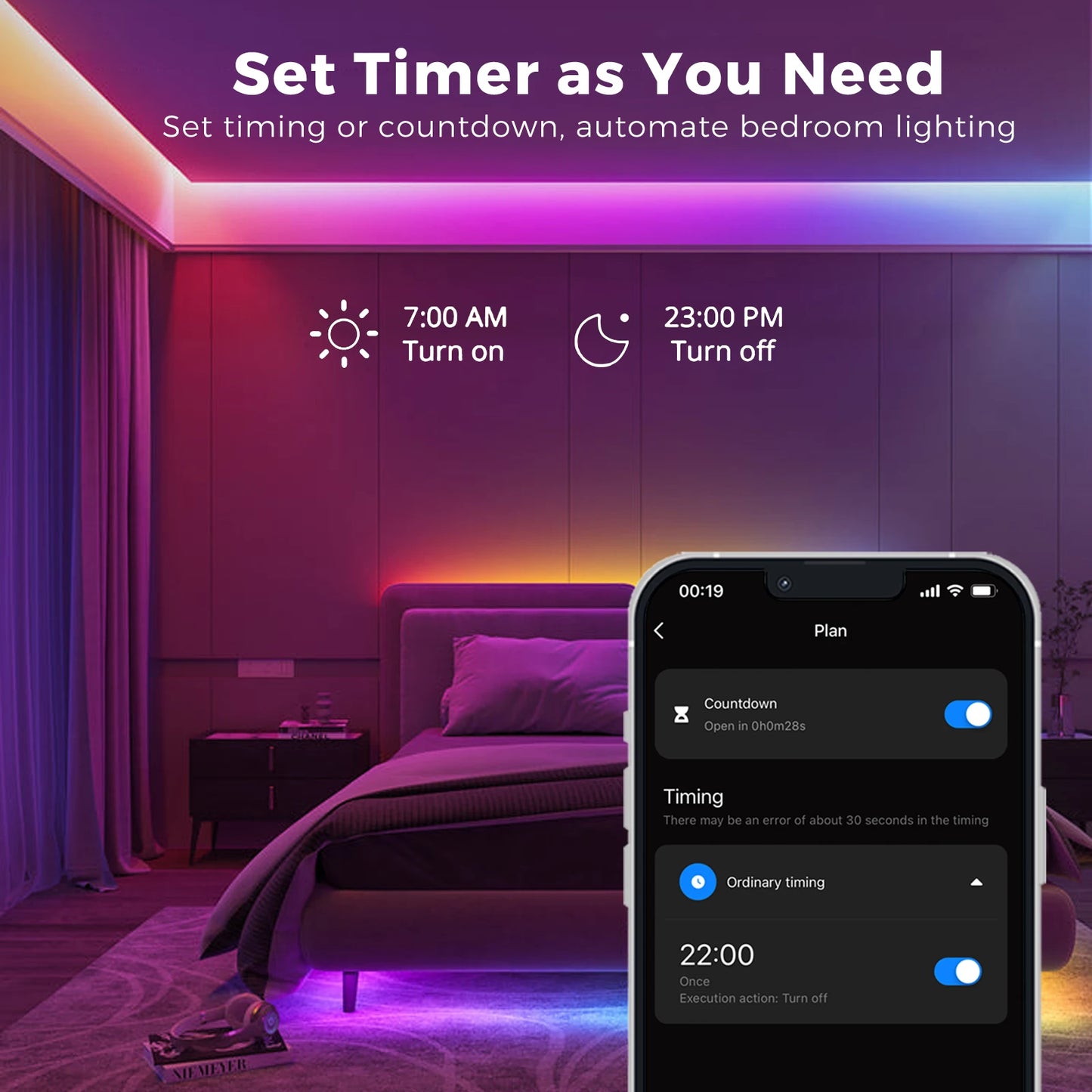 Vibrant Tuya Smart RGBIC LED Strip - Alexa & Google Home Compatible