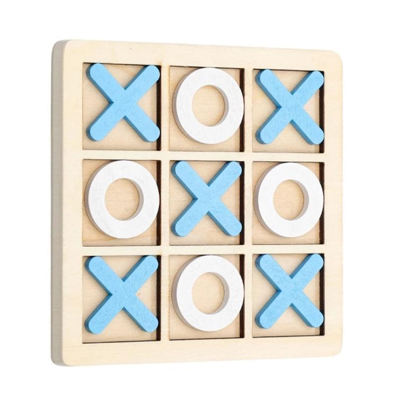Wooden Noughts & Crosses: Fun Parent-Child Board Game & Educational Toy