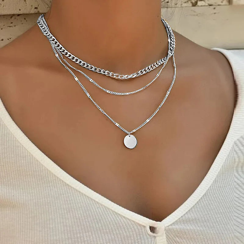 Chic Vintage Layered Necklace - Women's Fashion Pendant 2022 | Aesthetic Jewelry Gift