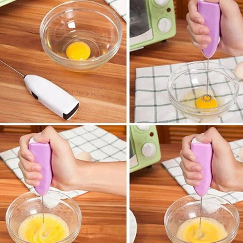 Compact Milk Frother, Egg Whisk & Mini Blender
