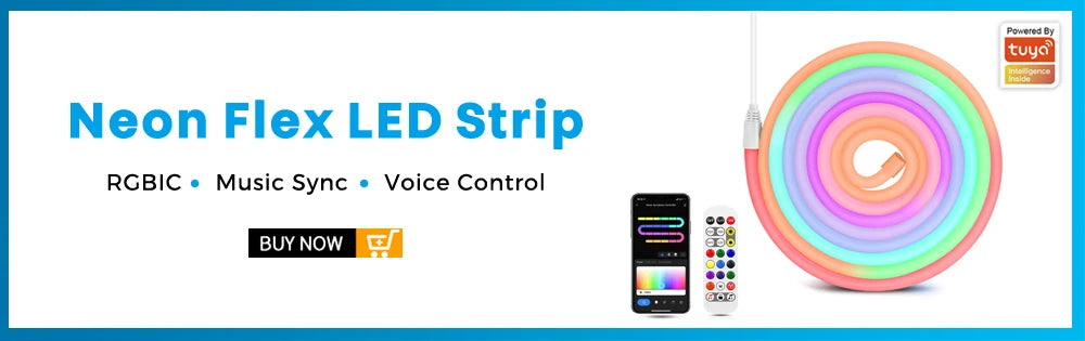 Vibrant Tuya Smart RGBIC LED Strip - Alexa & Google Home Compatible