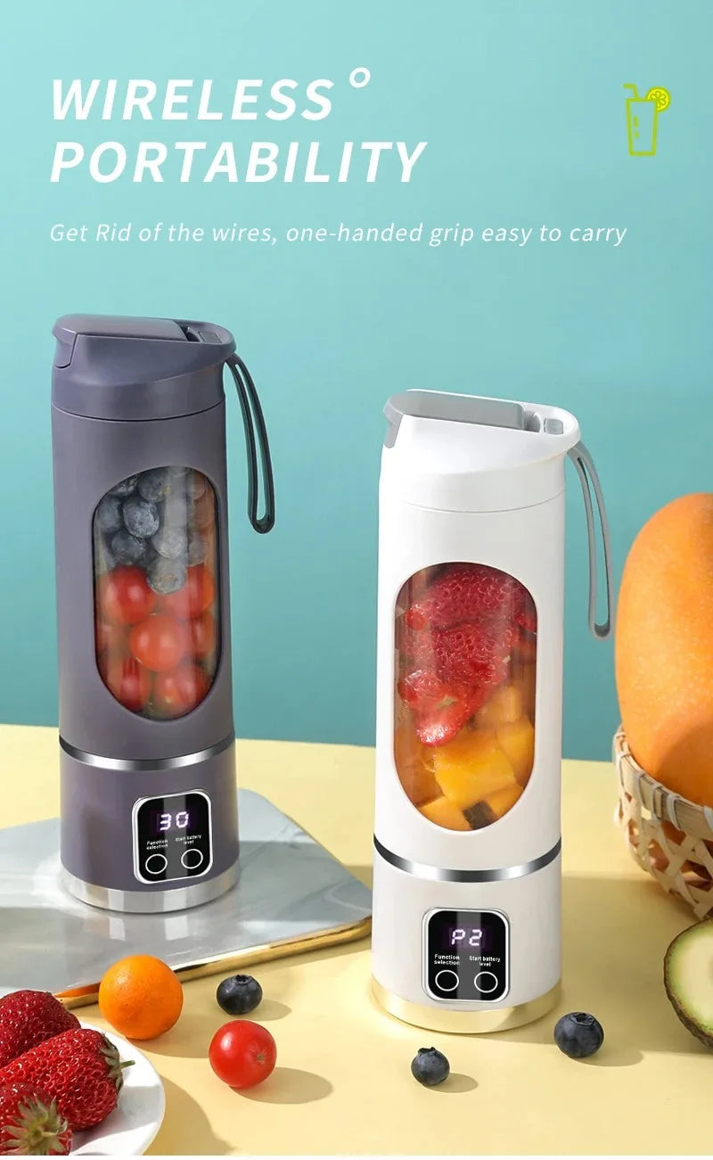 Compact Electric Juicer & Smoothie Blender - Portable, Multifunctional Fruit Mixer