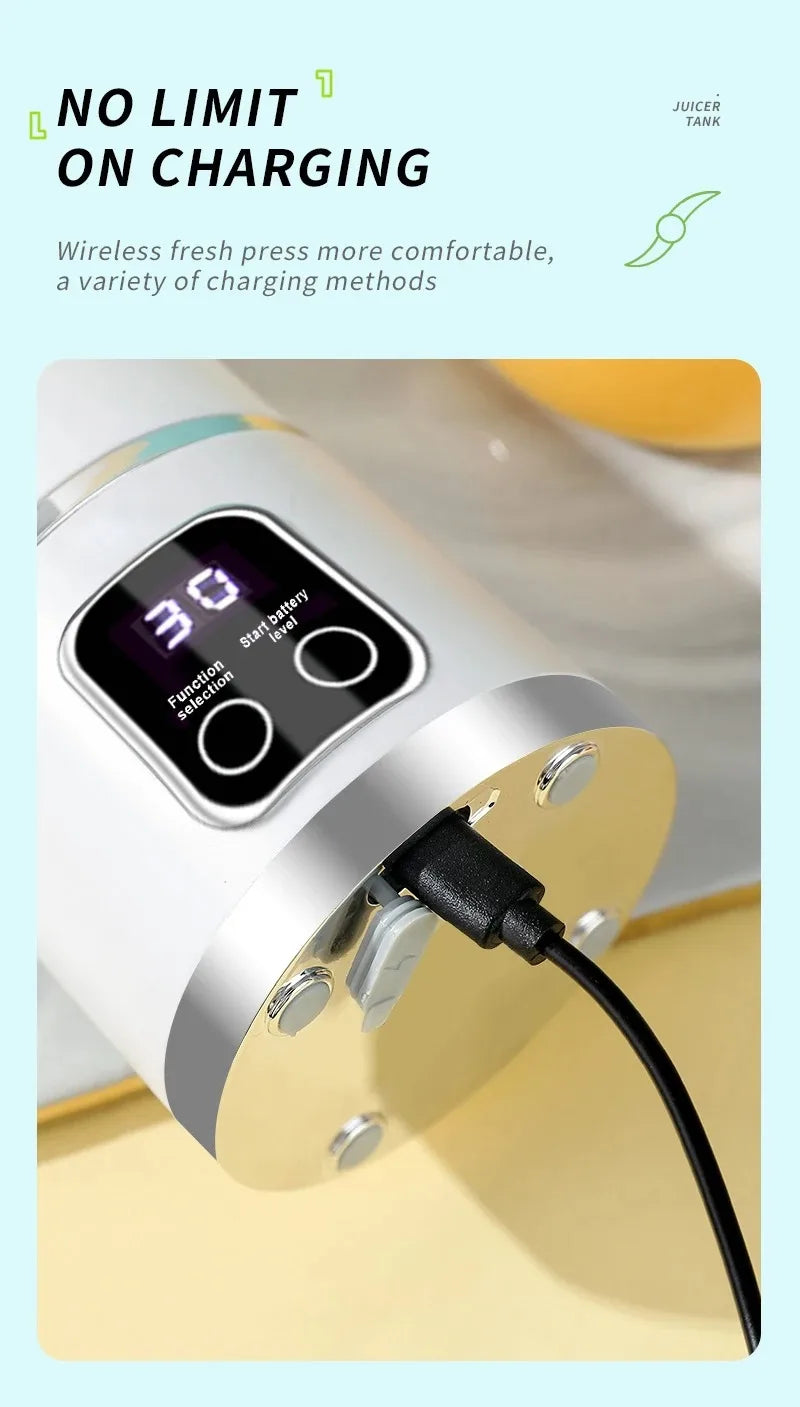 Compact Electric Juicer & Smoothie Blender - Portable, Multifunctional Fruit Mixer
