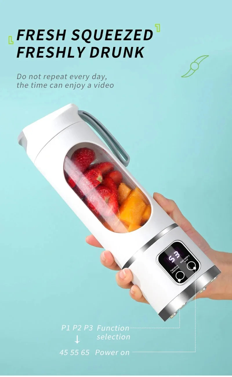 Compact Electric Juicer & Smoothie Blender - Portable, Multifunctional Fruit Mixer