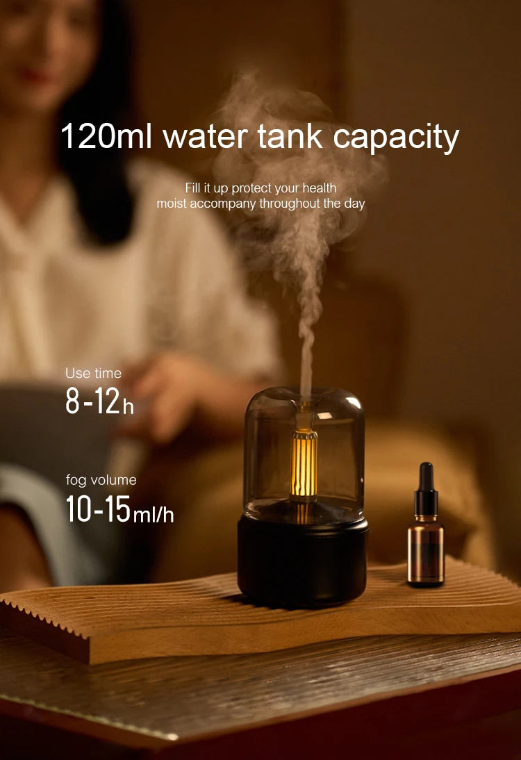 KINSCOTER USB Aromatherapy Diffuser - Mini Ultrasonic Humidifier for Bedroom