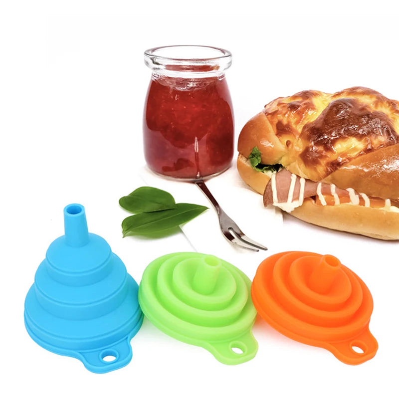 Eco-Friendly Silicone Folding Funnel - BBQ, Oil, Liquid & More!