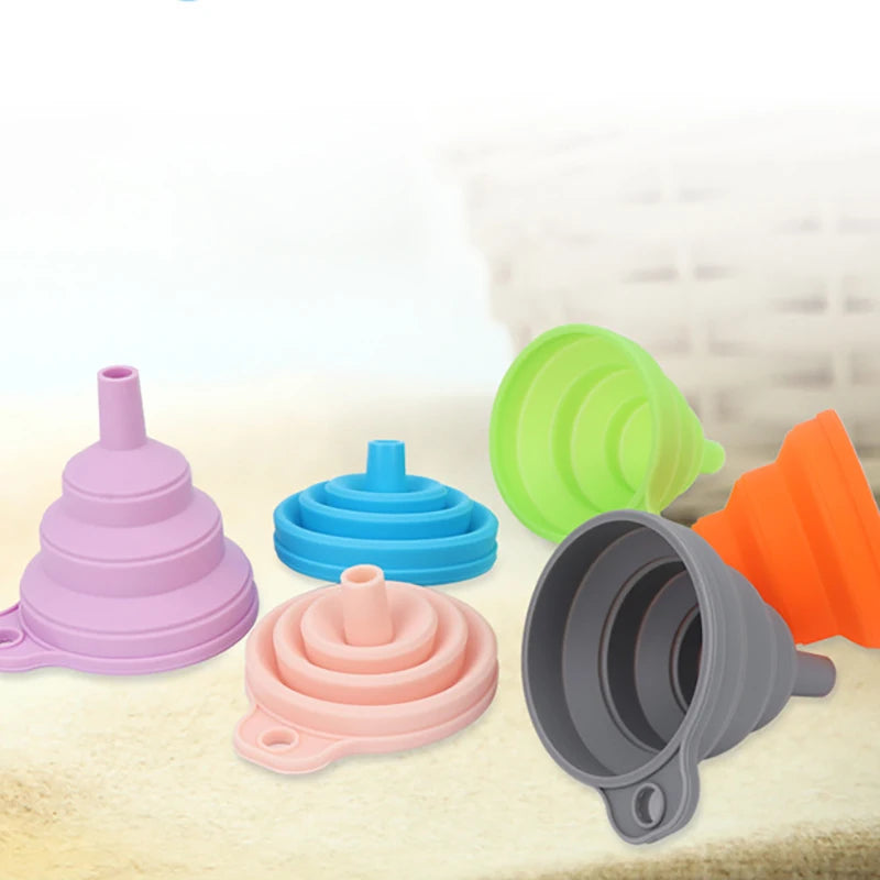 Eco-Friendly Silicone Folding Funnel - BBQ, Oil, Liquid & More!