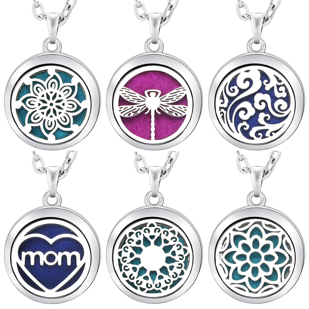 Chic Stainless Steel Tree of Life Aromatherapy Necklace - Essential Oil Diffuser Pendant for Women