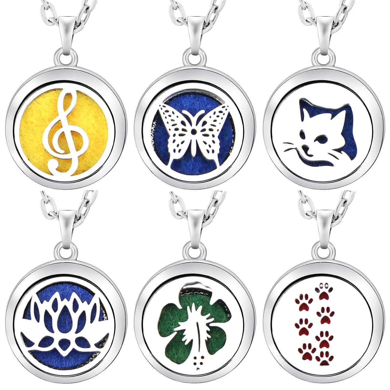 Chic Stainless Steel Tree of Life Aromatherapy Necklace - Essential Oil Diffuser Pendant for Women