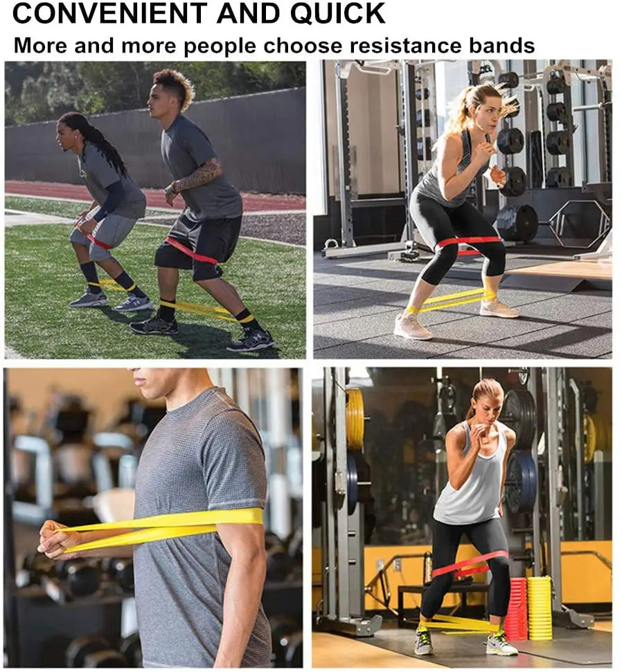 5-Pack Yoga Resistance Bands - Elastic Fitness Bands for Pilates, Gym & Home Workouts