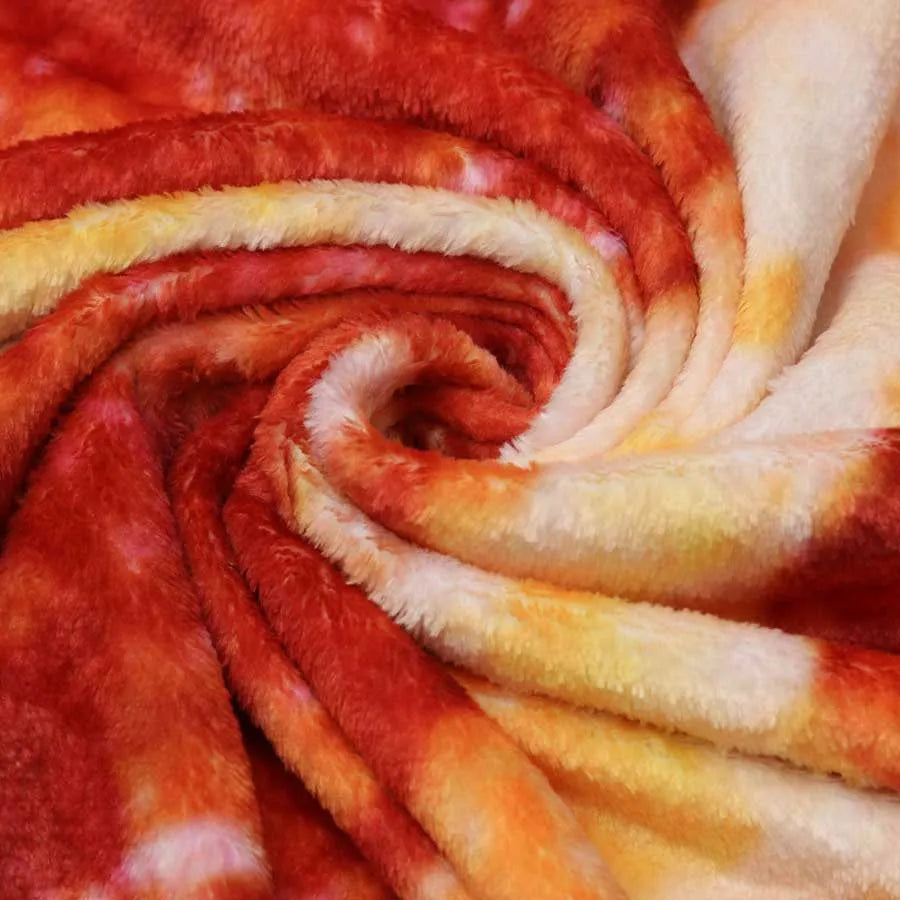 Cozy Coral Fleece Tortilla Pizza Blanket - Fluffy, Plush & Warm Mexican Round Throw