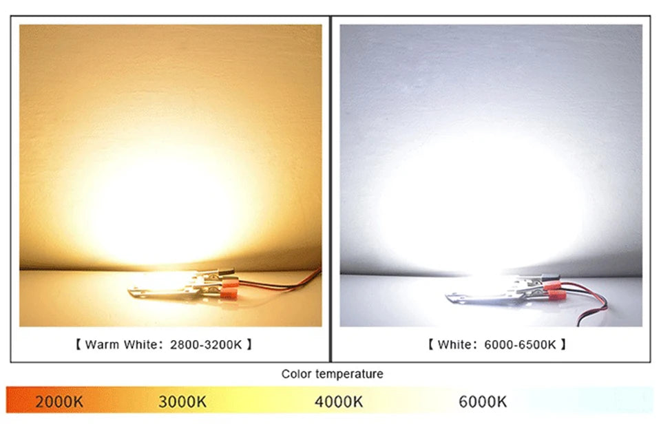 High-Power LED COB Lamp - 10W/20W/30W/50W, IP65, Smart IC, No Driver Needed, DIY Outdoor Floodlight & Spotlight