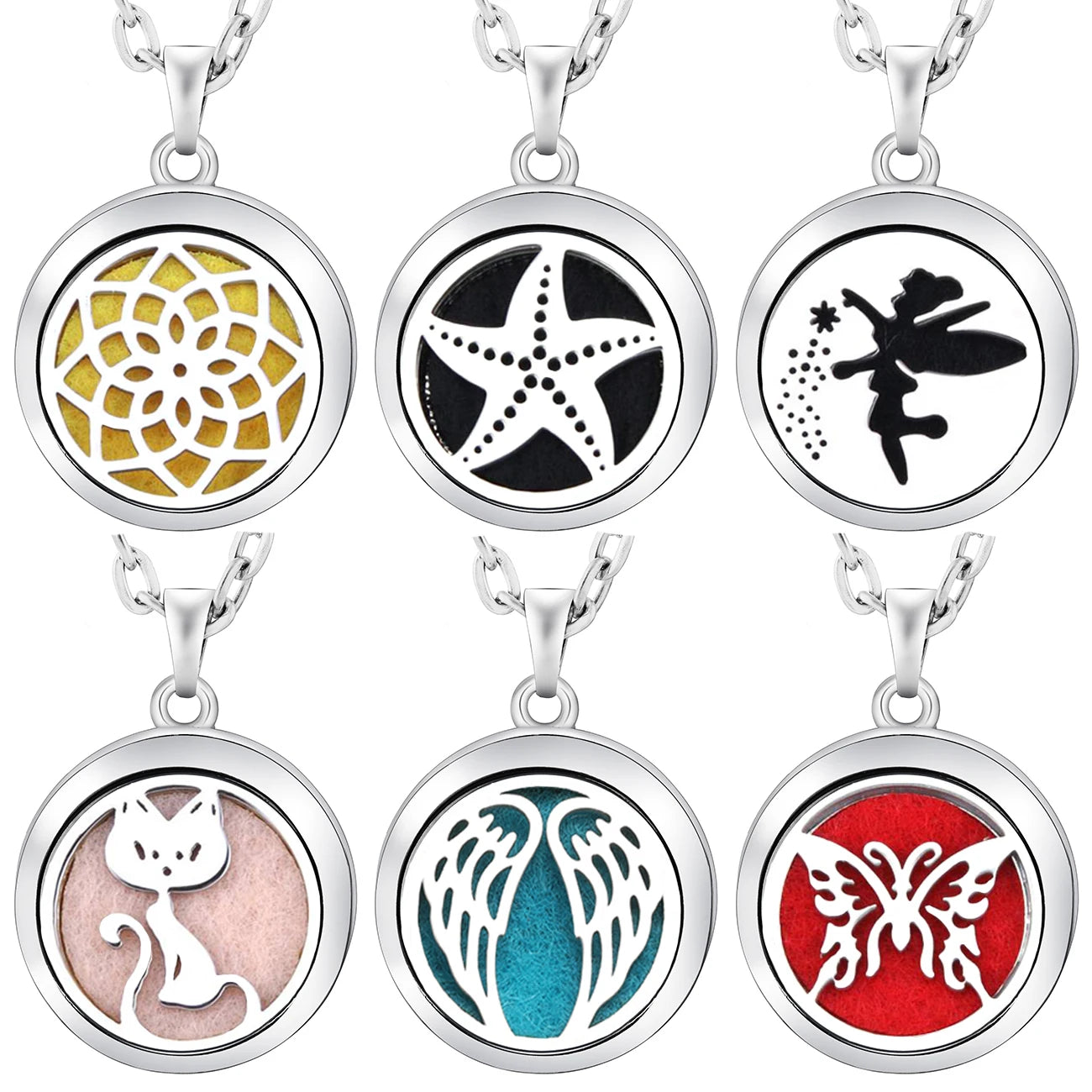 Chic Stainless Steel Tree of Life Aromatherapy Necklace - Essential Oil Diffuser Pendant for Women