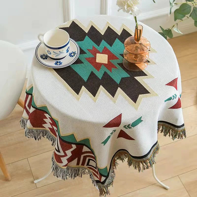 Boho Tribal Blankets: Outdoor Rugs, Picnic & Travel Throws with Tassels