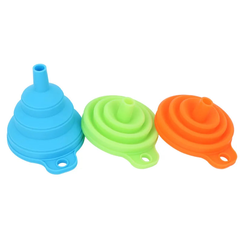 Eco-Friendly Silicone Folding Funnel - BBQ, Oil, Liquid & More!