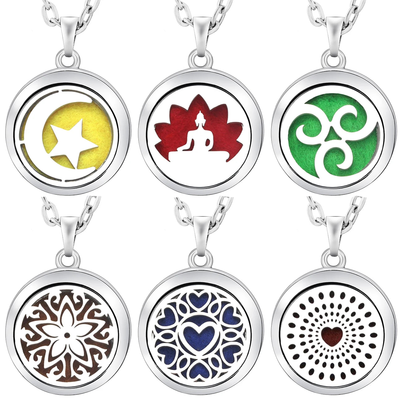 Chic Stainless Steel Tree of Life Aromatherapy Necklace - Essential Oil Diffuser Pendant for Women