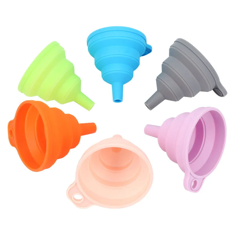 Eco-Friendly Silicone Folding Funnel - BBQ, Oil, Liquid & More!