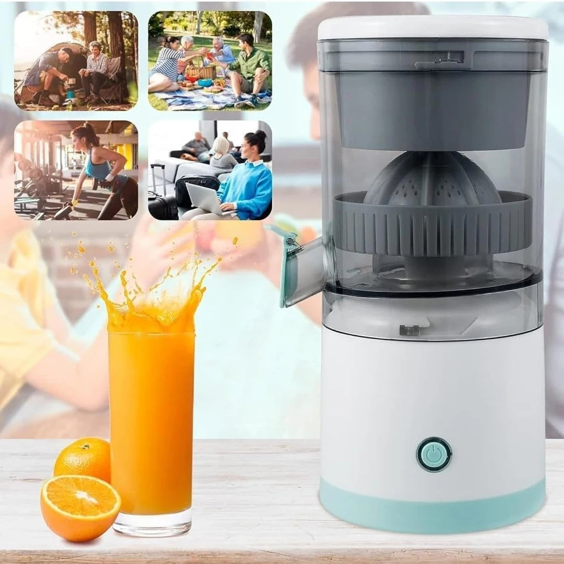 USB Rechargeable Citrus Juicer - Fresh Orange & Lemon Squeezer Blender