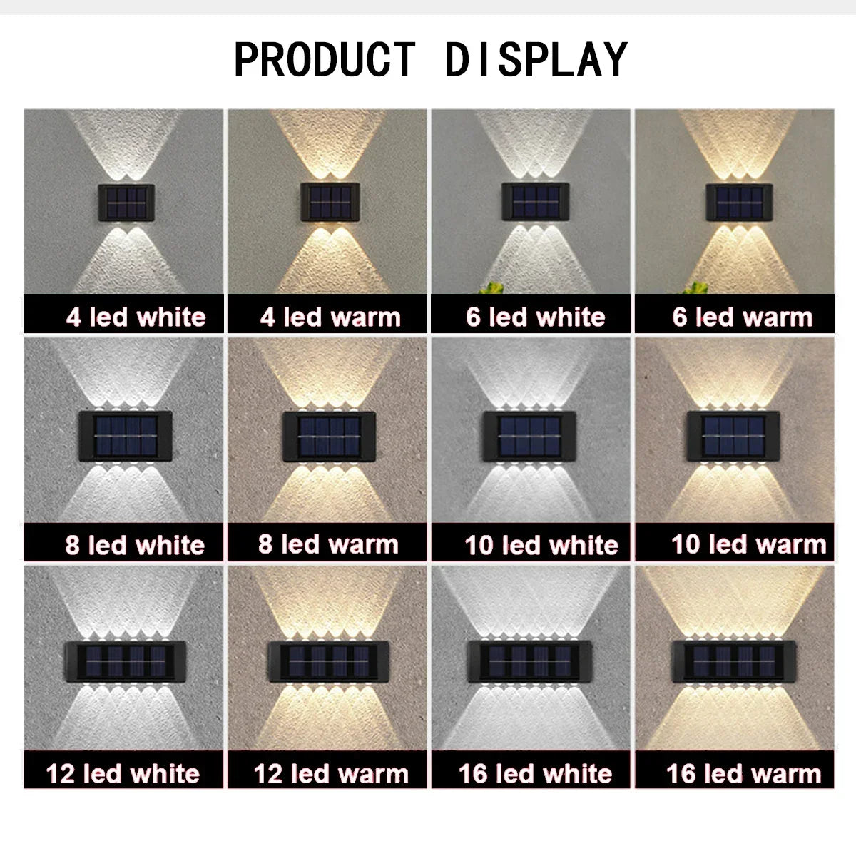 Solar Wall Lamp - Waterproof Outdoor Light for Home & Garden Decor