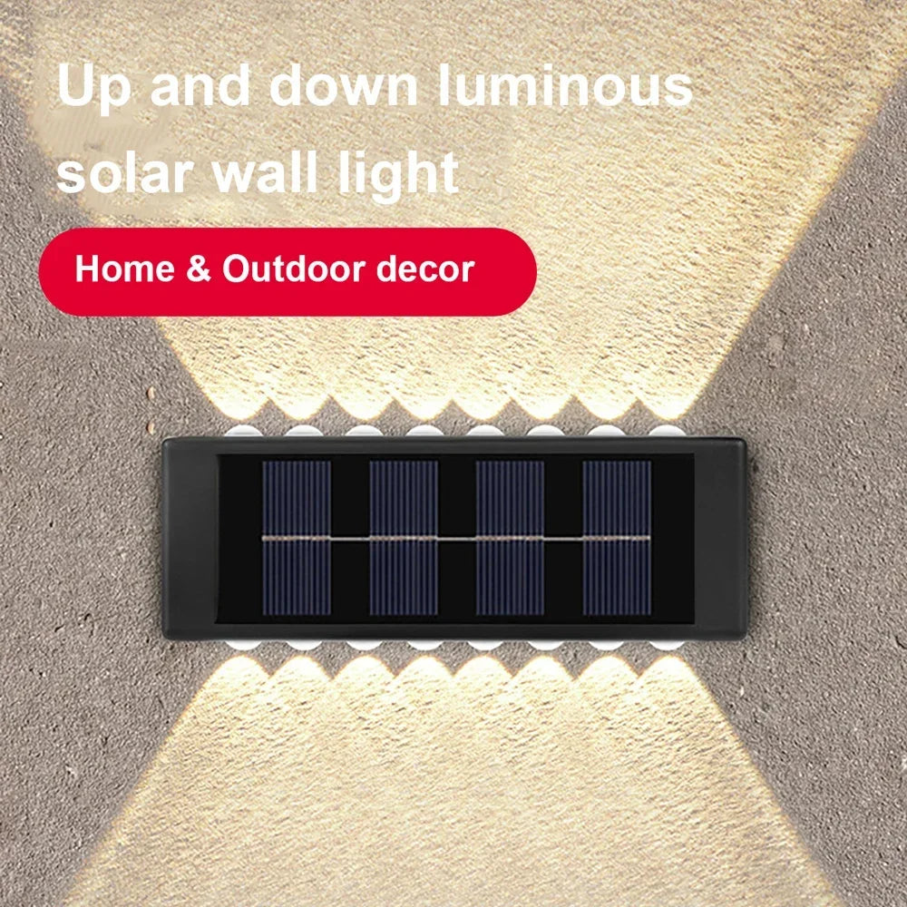 Solar Wall Lamp - Waterproof Outdoor Light for Home & Garden Decor