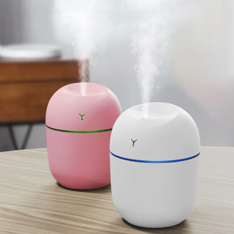 Compact 250ML Aromatherapy Humidifier with Romantic Light - USB Essential Oil Diffuser & Car Air Purifier