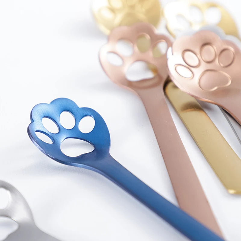 Adorable Cat Claw Stainless Steel Spoon for Ice Cream, Coffee & Desserts