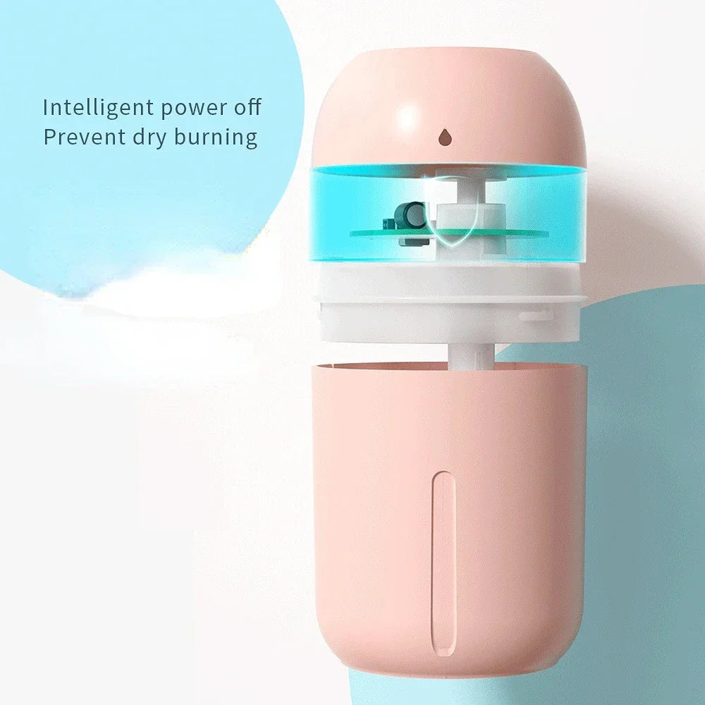 USB Ultrasonic Aroma Diffuser - 330ML Quiet Essential Oil Humidifier for Home