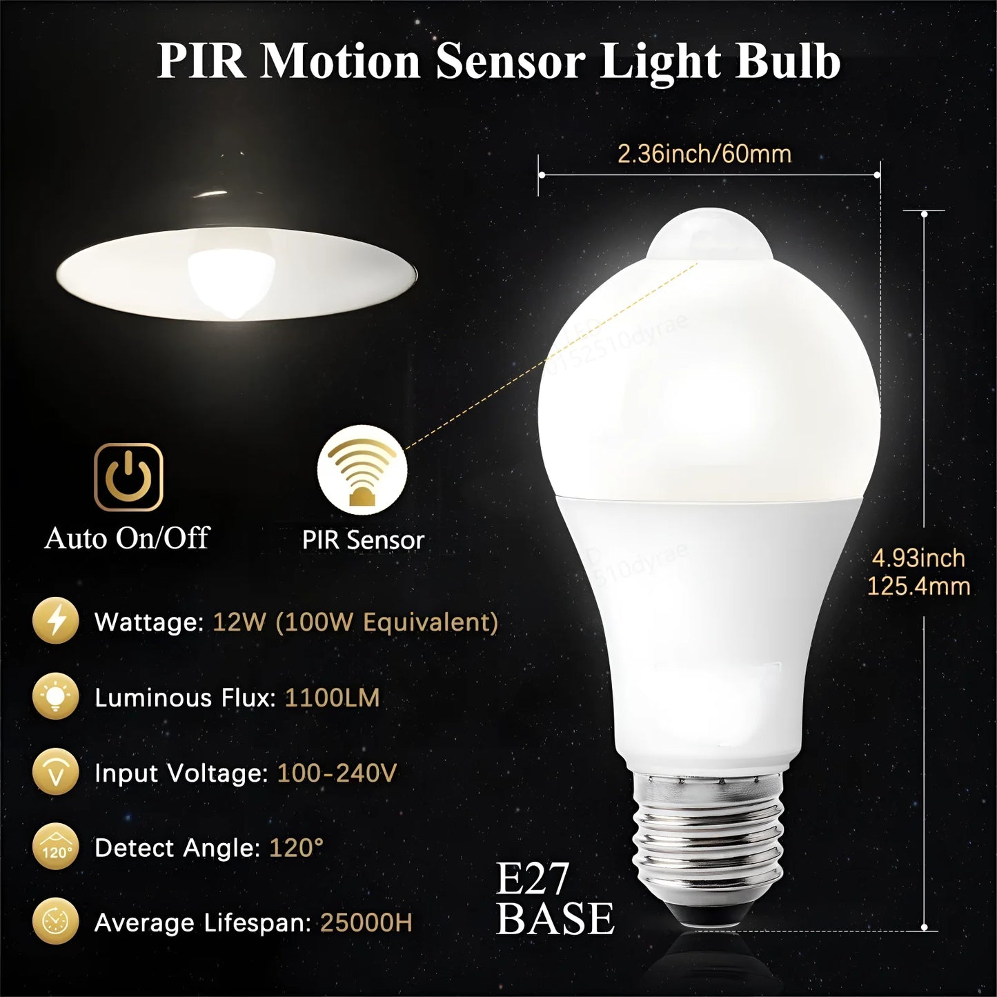 Smart LED Motion Sensor Light Bulb