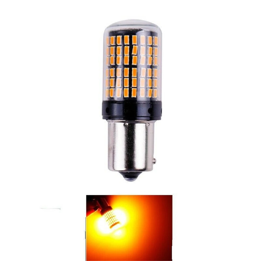 2-Pack LED Flashing Car Signal Lights - Canbus PY21W, P21W, BAU15S, 1156, BA15S, T20, 3157, 1157 Bulbs - 144SMD