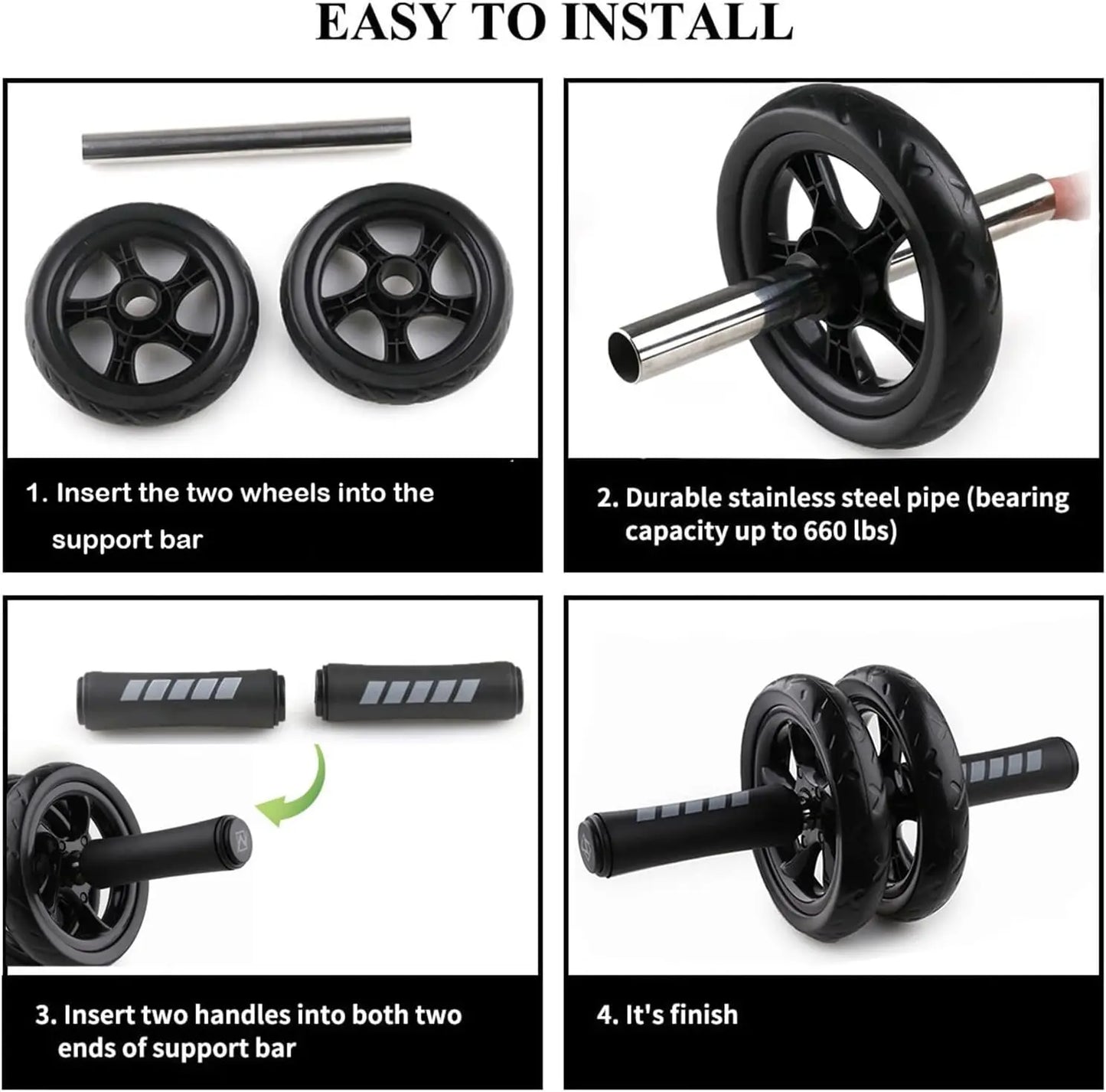 Silent AB Roller Wheel - Ultimate Home Gym Ab Cruncher for Strength Workouts