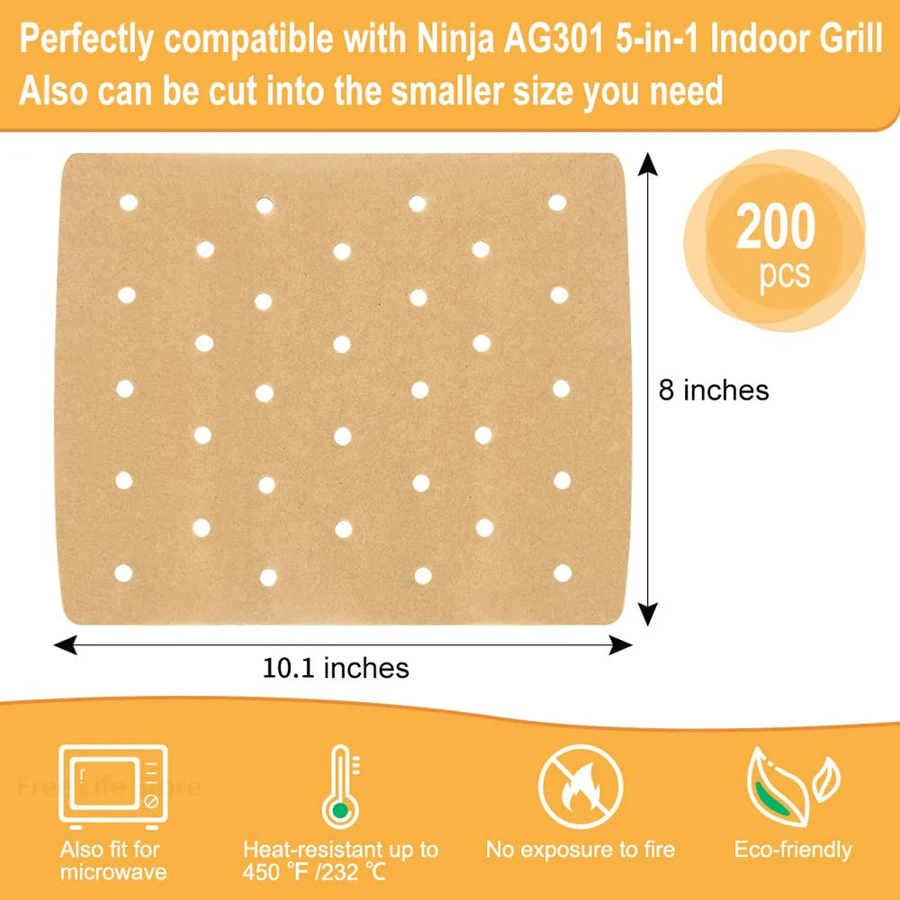 Ninja Foodi Air Fryer Disposable Liners - Non-Stick BBQ & Baking Mats