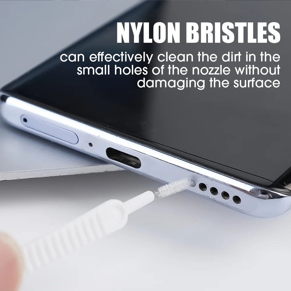 Versatile Mini Cleaning Brush Set - Shower, Keyboard, Phone Dust Remover