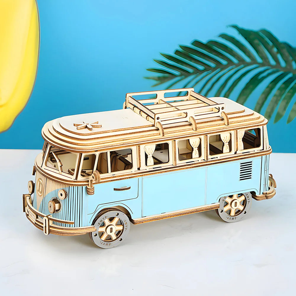 3D Wooden Montessori Model - DIY Car Craft & Party Game for Kids & Adults