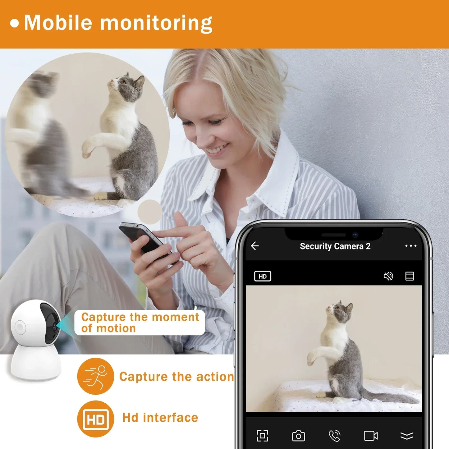 Xiaomi 3MP Smart WiFi Indoor Camera - 1080P Auto-Tracking Pet Monitor