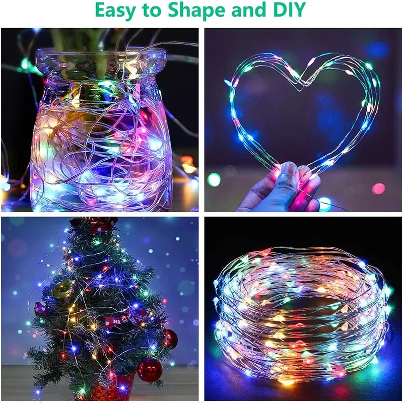 Enchanting 3M LED Curtain Lights - 8-Mode USB Fairy Garland for Home, Garden, Holidays & Weddings