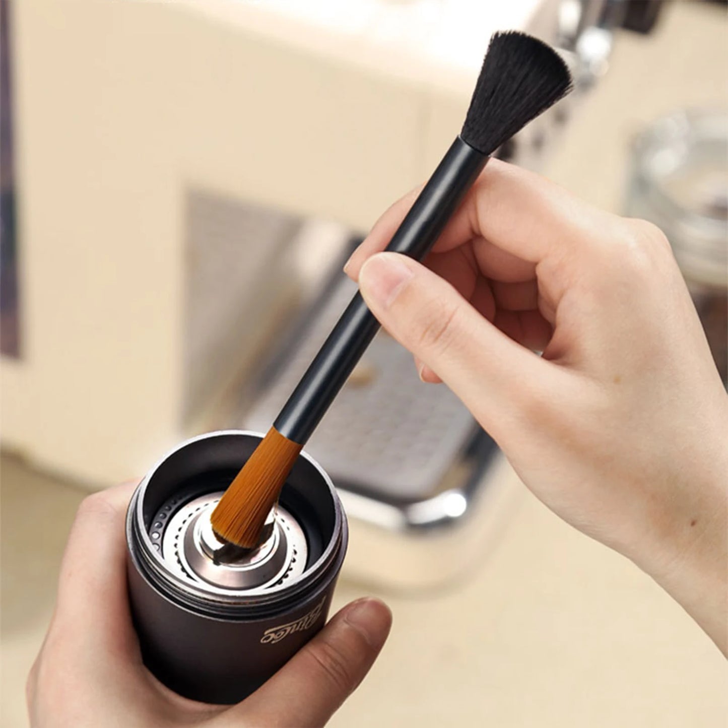 Barista's Best: Coffee Grinder & Brewing Brush Set